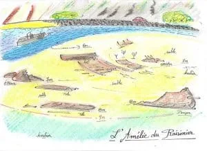 Illustration du site de plongée l'Amélie du Raisinier en avec ses reliefs et profondeurs